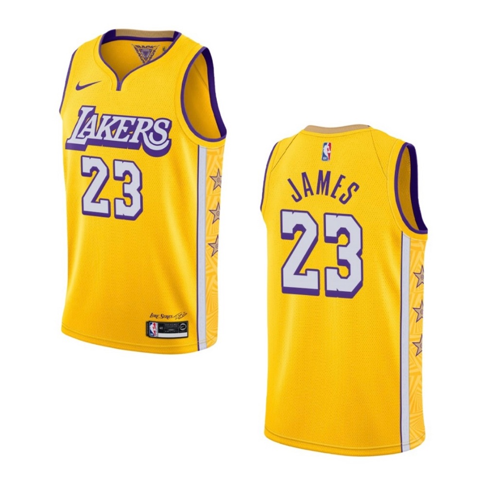 Nike Lakers Yellow Basketball Jersey